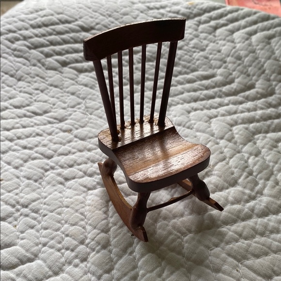 Miniature Wooden Rocking Chair - Picture 1 of 3